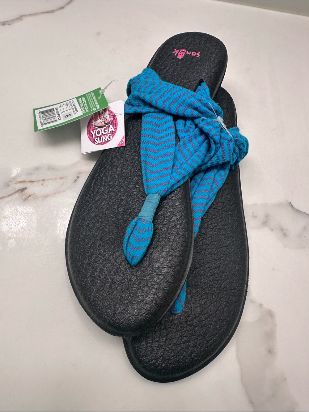Sanuk Yoga Sling sandals NWT blue 8